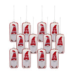 Melrose Glass Snowflake Gnome Tree Ornament (Set of 12)