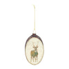Gold Deer Disc Ornaments – 6"H Glass Set of 12 by Melrose