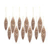 Melrose Bronze Frosted Pinecone Drop Ornament (Set of 12)