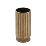 Ribbed Copper Cylinder Vase Set – 9.25"H & 11"H Iron Decorative Floral Display by Melrose (Set of 2)