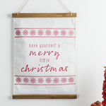 Melrose Holiday Wall Hanging – Christmas Message Decorative Banner