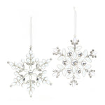 Melrose Jeweled Metal Snowflake Ornament (Set of 12)