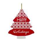 Rustic Wood Sentiment Tree Ornaments – Set of 12 Holiday Decor