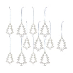 Melrose Silver Jeweled Tree Snowflake Ornament (Set of 12)
