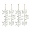 Melrose White Washed Wooden Snowflake Ornament (Set of 12)