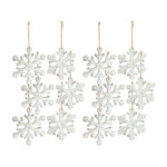 Melrose White Washed Wooden Snowflake Ornament (Set of 12)