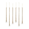 Melrose Gold Beaded Icicle Drop Ornament (Set of 6)