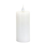 LED White Wax Candle 2"D x 5"H Flameless Indoor Decorative Candle Wax Plastic Finish by Melrose