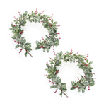 Melrose Frosted Mistletoe Garland with Berries (Set of 2)