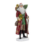 Melrose Rustic Santa Figurine with Gold Accents 17.5"H