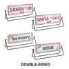 Melrose Reversible Christmas Sentiment Metal Table Sign (Set of 2)