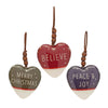 Festive Heart Ornament Set