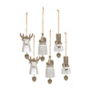 Melrose Modern Winter Character Bell Ornament (Set of 6)