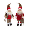 Melrose Vintage Elf Santa Figurine with Sled and Ski Accents (Set of 2)