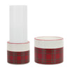 Melrose Winter Plaid Ceramic Candle Holder (Set of 2)