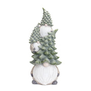 Melrose Stone Holiday Gnome Stack with Pine Tree Hat 23.25