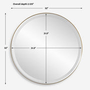Indoor LED Brass Frame Mirror – 42