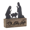 Melrose Holy Night Nativity Block with Metal Cut Out Scene 6"H