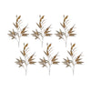 Melrose Gold Long Blade Eucalyptus Leaf Spray (Set of 6)