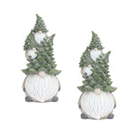 Melrose Stone Holiday Gnome Stack with Pine Tree Hat (Set of 2)