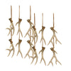 Melrose Rustic Deer Antler Hanging Ornament with Rope Tie (Set of 12)
