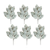 Melrose Frosted Winter Magnolia Leaf Spray (Set of 6)