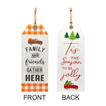 Christmas Seasonal Reversible Wall Tag Fall and Holiday Truck Designs – 23.5 Inch by Melrose