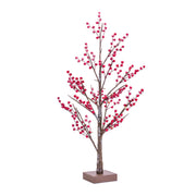 LED Berry Tree Daily Timer 38 in Height Paper Foam For Seasonal Interiors By Melrose