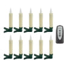 LED Candle Set FIA Clip-On or Window Suction 4 inch– 10 Flameless Candles by Melrose