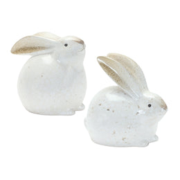 Melrose Rustic Terra Cotta Bunny Figurine (Set of 4)