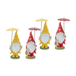 Melrose Garden Gnome with Umbrella and Woodland Animals (Set of 4)