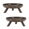 Metal Bowl Set with Legs for Tabletop Styling 3 Inch Brown Decorative Pedestal Bowls Melrose