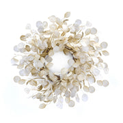 Melrose Ivory Silver Dollar Eucalyptus Wreath 27.5