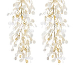 Melrose Ivory Silver Dollar Eucalyptus Garland (Set of 2)