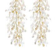 Melrose Ivory Silver Dollar Eucalyptus Garland (Set of 2)