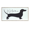 Wood Frame Welcome Sign with Dachshund Artwork 19.75"L by Melrose