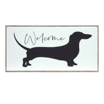 Melrose Wood Framed Dachshund Welcome Sign 19.75"L