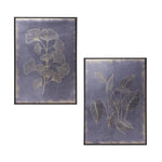 Botanical Wall Art Set 16.5" Framed Foliage Prints with Gold Accents – 2 Pieces by Melrose