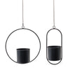 Modern Hanging Planter – Metal Frame – Indoor/Outdoor Garden Decor, Set of 2