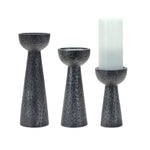 Melrose Hammered Design Candle Holder (Set of 2)