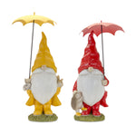 Melrose Garden Gnome with Umbrella and Woodland Animals (Set of 2)