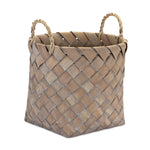 Natural Fiber Wicker Home Storage Baskets with Handles (Set of 3)