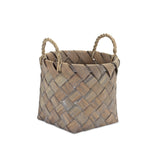 Woven Brown & Tan Wicker Organizing Basket Set (3 Pieces)