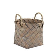 Woven Brown & Tan Wicker Organizing Basket Set (3 Pieces)