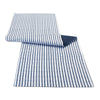 Table Runner – Blue and White Stripes – Polyester 0.25" Height for Indoor Dining By Melrose