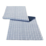 Table Runner – Polyester Blue and White Stripes – 0.25" Height for Dining Room By Melrose