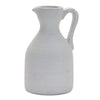 White tabletop pitcher 10.5 inch height in clay for floral arrangements Melrose