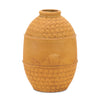 Orange Centerpiece Vase – 10.75"H – Textured Clay Vase By Melrose