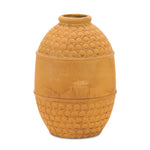 Bubbled Terra Cotta Vase – 10.75"H – Decorative Orange Vase for Tabletop By Melrose