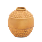 Bubbled Terra Cotta Vase – 8.75"H – Decorative Brown Vase for Tabletop By Melrose